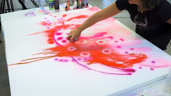 Spray paint on canvas
