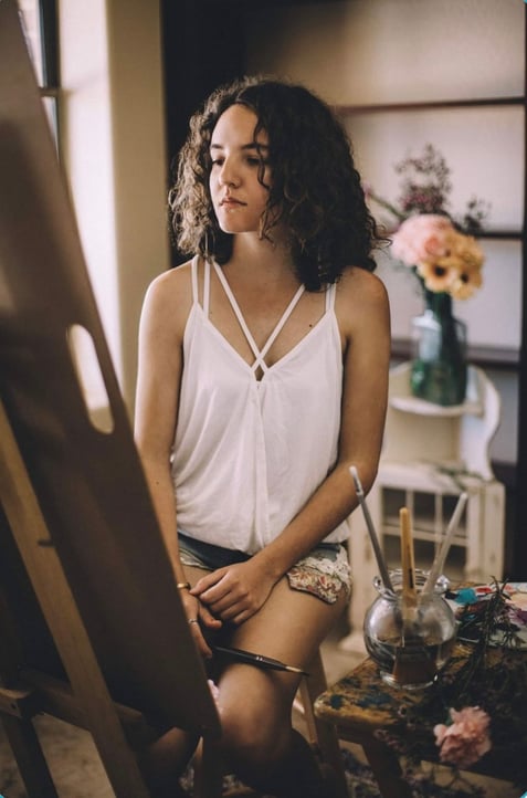 DimitraMilanSittingAtEasel