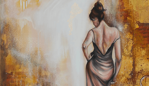 Expressive Gold Leaf Figure