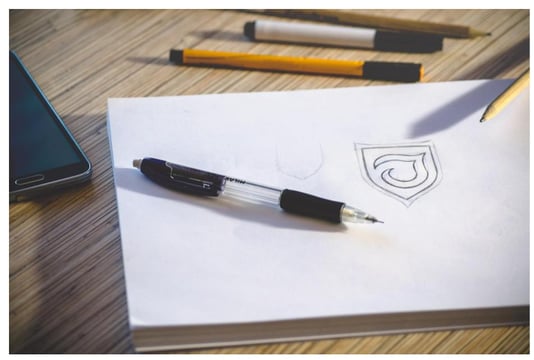Photo caption: An illustrator’s sketchbook might include ideas for company logos, book illustrations or T-shirt designs. Image by tookapic from Pixabay.