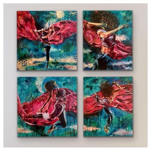 Zybrena Crawford Porter figure paintings