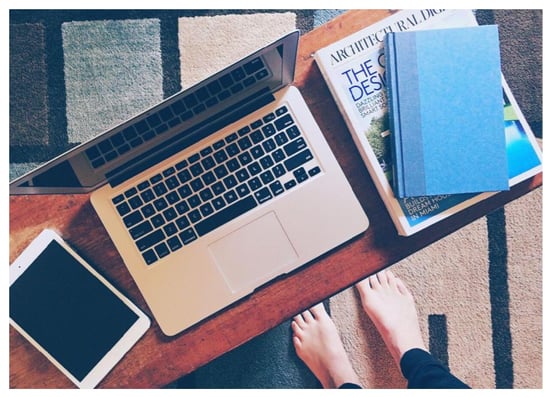 desk with computer