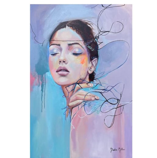 Photo caption: Fine art is meant to express a message from the artist, one that may be interpreted a number of different ways, depending on the viewer. Art courtesy of Dalia Milan.