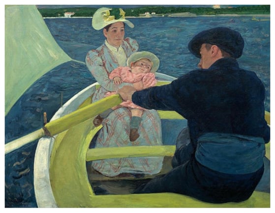 Photo caption: Mary Cassatt’s painting The Boating Party captures the lively, yet intimate style of this American Impressionist. Photo courtesy of Creative Commons.