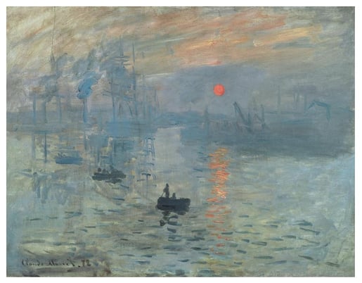 Photo caption: Claude Monet’s Impression: Sunrise is an excellent example of the plein air painting style he became known for. Photo courtesy of Creative Commons.
