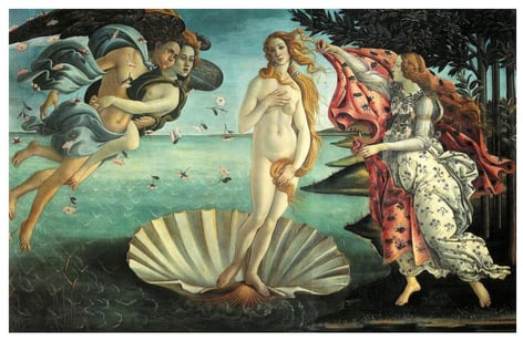 Photo caption: The Birth of Venus by Sandro Botticelli has been a visual representation of love for centuries. Image by Creative Commons.