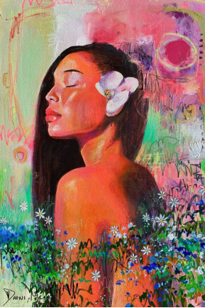 Portrait in Acrylics-graduate art-3