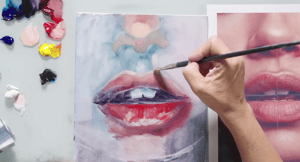 Hand painting portrait 