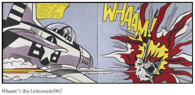 Roy Lichtenstein "Wham!" artwork www.myartbroker.com