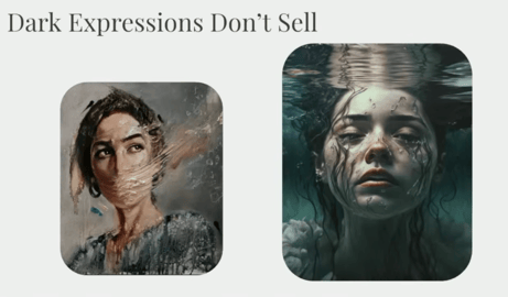 info-graph of portraits females