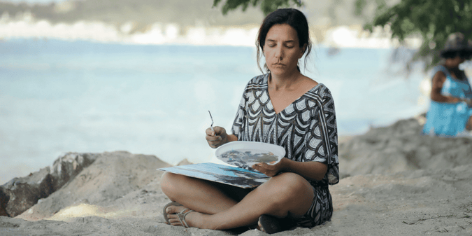 Elli Milan beach painting