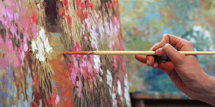 Mixed media painting