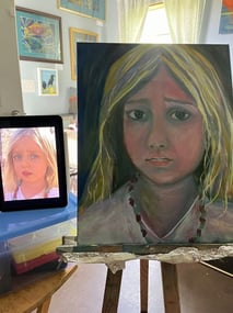 Carol R.'s painting, reviewed by coach Elmira Solo