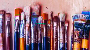 used but cleanish painting brushes 