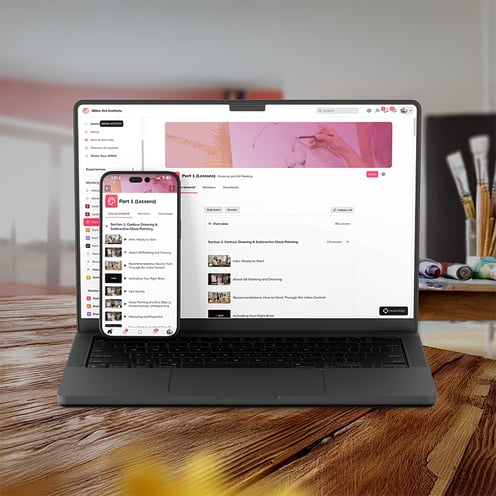 Milan Art App on phone or laptop computer