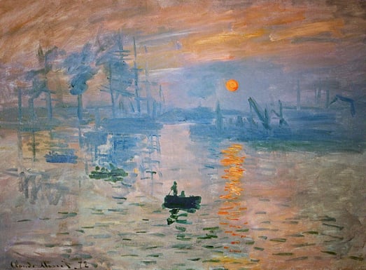 Claude Monet’s Sunrise, Photo Credit  "http:>modernistarthistory.blogspot.com "http:>