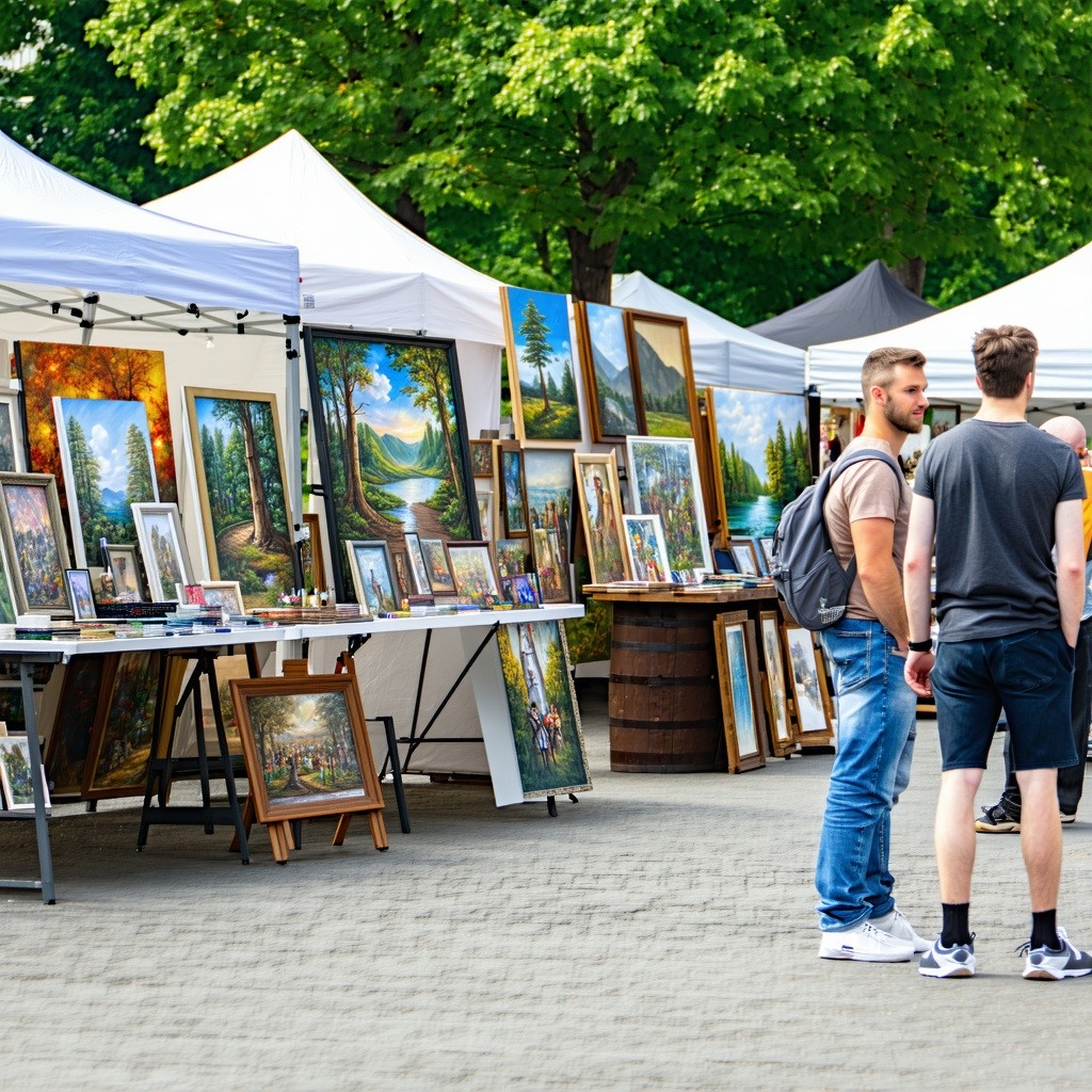 Art Fair people and tents