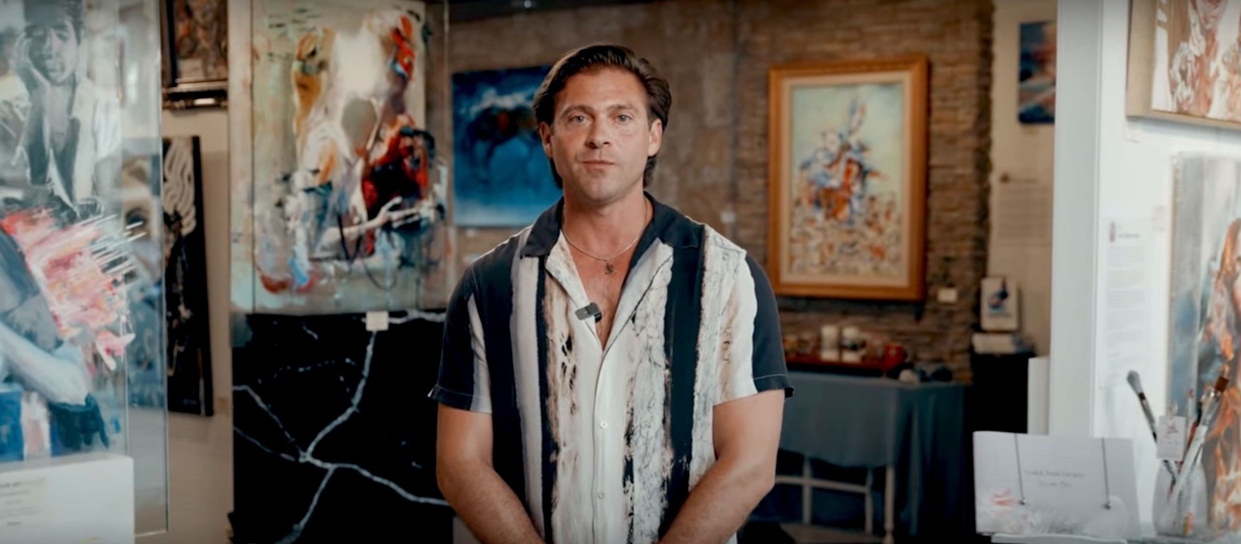 Jock Armour standing in gallery